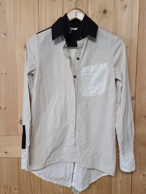 10 Crosby Derek Lam Black Top with White Brand Tag